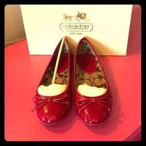 Coach Deep Pink Fuchsia patent flats